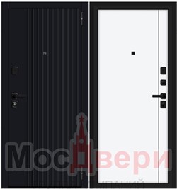 Входная дверь GN-3 Черный / Белый шелк - фото 83353