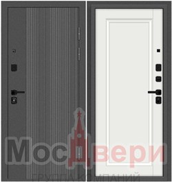 Входная дверь OP/Z-2 Антик серый / Белый - фото 83355