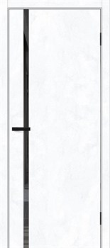 Межкомнатная дверь BS-40 Белоснежная Зеркало серое - фото 83359