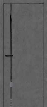 Межкомнатная дверь BS-40 Бетон темный Зеркало серое - фото 83361