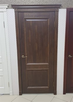 Двустворчатая дверь Оксфорд-D Дуб Винтаж Кристалл - фото 83421