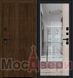 Входная дверь GL-3 Орех натуральный / Капучино - фото 83513