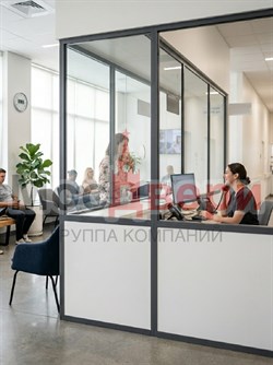 Комбинированная перегородка AG Бизнес CBU-10 с глухим низом - фото 83621