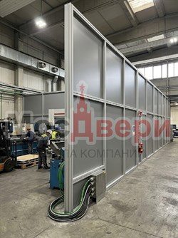 Глухая каркасная перегородка AG Статус FBU-19 для производственных цехов - фото 83638