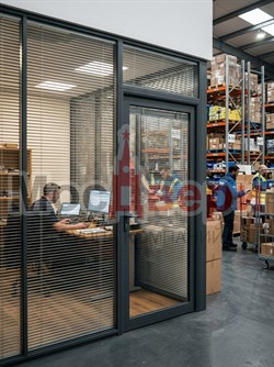 Каркасная перегородка AG Логистика FJU-8 со встроенными жалюзи для даркстора - фото 83652