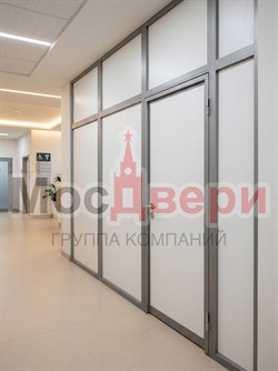 Глухая алюминиевая перегородка AG Контур DBF-8 для медицинских учреждений - фото 83654