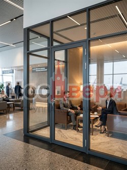 Стеклянная перегородка AG Авиа с двойным остеклением для VIP-залов - фото 83667