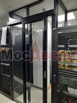 Каркасная перегородка AG Юнит DF/SL-6 с раздвижной дверью для изоляции холодных коридоров ЦОД - фото 83728