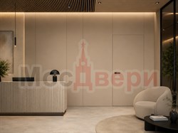 Скрытая дверь с продолжением стеновой отделки Пандора Инвизибл BS7792 Санд - фото 83854