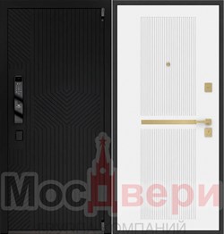 Входная дверь Либра Смарт Антискрэтч Нуар / Аляска 2DF - фото 84182