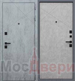 Входная дверь Урбан Бетон Антрацит / Бетон Платина - фото 84251