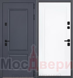 Входная дверь Бастион Серый шелк / Белый шелк - фото 84328