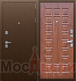 Входная дверь Тироль Антик медный / Орех темный - фото 84361
