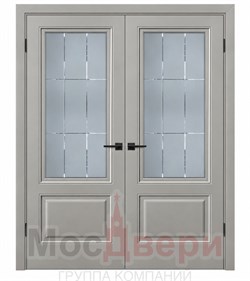 Двустворчатая дверь Эстетика Гриджио Сатинато - фото 84437