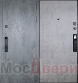 Входная дверь Урбан Смарт-LK6 Бетон Антрацит / Бетон Платина с умным замком - фото 84594