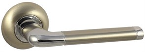 Дверная ручка F28D AL на круглой розетке Матовый никель