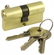 Цилиндровый механизм с английским ключом V60-5 (ключ-ключ) SB Матовое золото