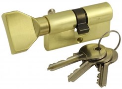 Цилиндровый механизм с английским ключом VC60-5 (ключ-завертка) SB Матовое золото
