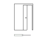 Пенал Eclisse Unico для встроенной раздвижной одностворчатой двери c обрамлением проема под штукатурку