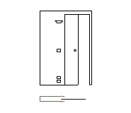 Пенал Eclisse Syntesis Luce для скрытой встроенной раздвижной одностворчатой двери без обрамления проема под гипсокартон со встроенными кабель каналами