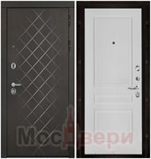 Входная дверь Denholm Дуб Нуар / Белая Эмаль с магнитным уплотнителем