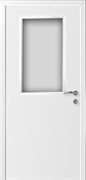 Пластиковая дверь CL белая с прозрачным стеклом