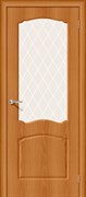 Межкомнатная дверь A-2 Миланский орех Квадро сатинато со стеклом
