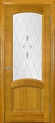 Межкомнатная дверь Доротея Золотой Дуб со стеклом