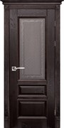Межкомнатная дверь Массив Дуба Двери Белоруссии Оксфорд Венге Кристалл со стеклом
