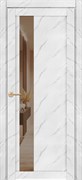 Межкомнатная дверь Profil 5RTM Белый Мрамор со стеклом