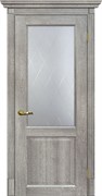 Межкомнатная дверь Profil 90MT Дуб Серый Ромб со стеклом