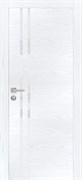 Межкомнатная дверь Profil 19SZN Пекан Белый LACOBEL Белый лак с кромкой ABS в цвет полотна