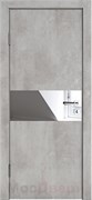 Дверь звукоизоляционная Rw 42dB Prima GL901 Бетон Платина Зеркало бронзовое с алюминиевой кромкой и автопорогом