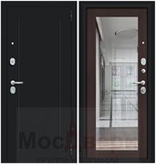 Входная квартирная дверь FS-1 Черный бархат / Венге Зеркало