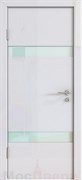 Дверь звукоизоляционная Rw 31dB Prima GL902 Белый Люкс глянцевая LACOBEL Белый Лак с алюминиевой кромкой и автопорогом