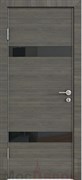 Межкомнатная дверь с шумоизоляцией Rw 31dB Prima M902 Грей LACOBEL Черный