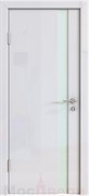Дверь звукоизоляционная Rw 31dB Prima GL907 Белый Люкс глянцевая LACOBEL Белый Лак с алюминиевой кромкой и автопорогом