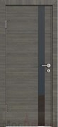 Дверь звукоизоляционная Rw 31dB Prima M907 Грей LACOBEL Черный Лак с алюминиевой кромкой и автопорогом
