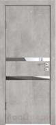 Дверь звукоизоляционная Rw 31dB Prima GL913 Бетон Платина Зеркало бронзовое с алюминиевой кромкой и автопорогом