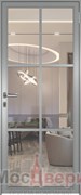 Алюминиевая дверь AG Loft 703 Argente RAL 9006 Transparent