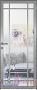 Алюминиевая дверь AG Loft 705 Argente RAL 9006 Transparent