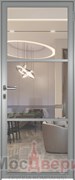 Алюминиевая дверь AG Loft 708 Argente RAL 9006 Transparent