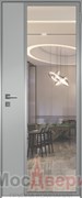 Алюминиевая дверь AG Intarsio 817 Argente RAL 9006 Transparent