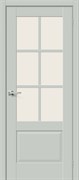 Межкомнатная дверь ENP-13 Серый матовый Английская решетка со стеклом