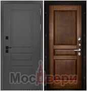 Входная дверь с шумоизоляцией Rw 45dB Cassandra Антрацит / Дуб Винтаж-О 3 филенки