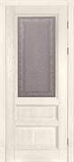 Межкомнатная дверь Массив Дуба Двери Белоруссии Оксфорд Слоновая кость со стеклом