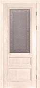 Межкомнатная дверь Массив Дуба Двери Белоруссии Оксфорд Эмаль Ваниль со стеклом