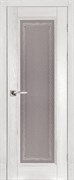Межкомнатная дверь Массив Дуба Двери Белоруссии Альбертон Дуб Жемчуг со стеклом