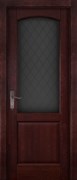 Межкомнатная дверь Массив Ольхи Двери Белоруссии Ричмонд Красное дерево со стеклом