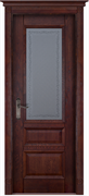 Межкомнатная дверь Массив Ольхи Двери Белоруссии Оксфорд Красное Дерево со стеклом